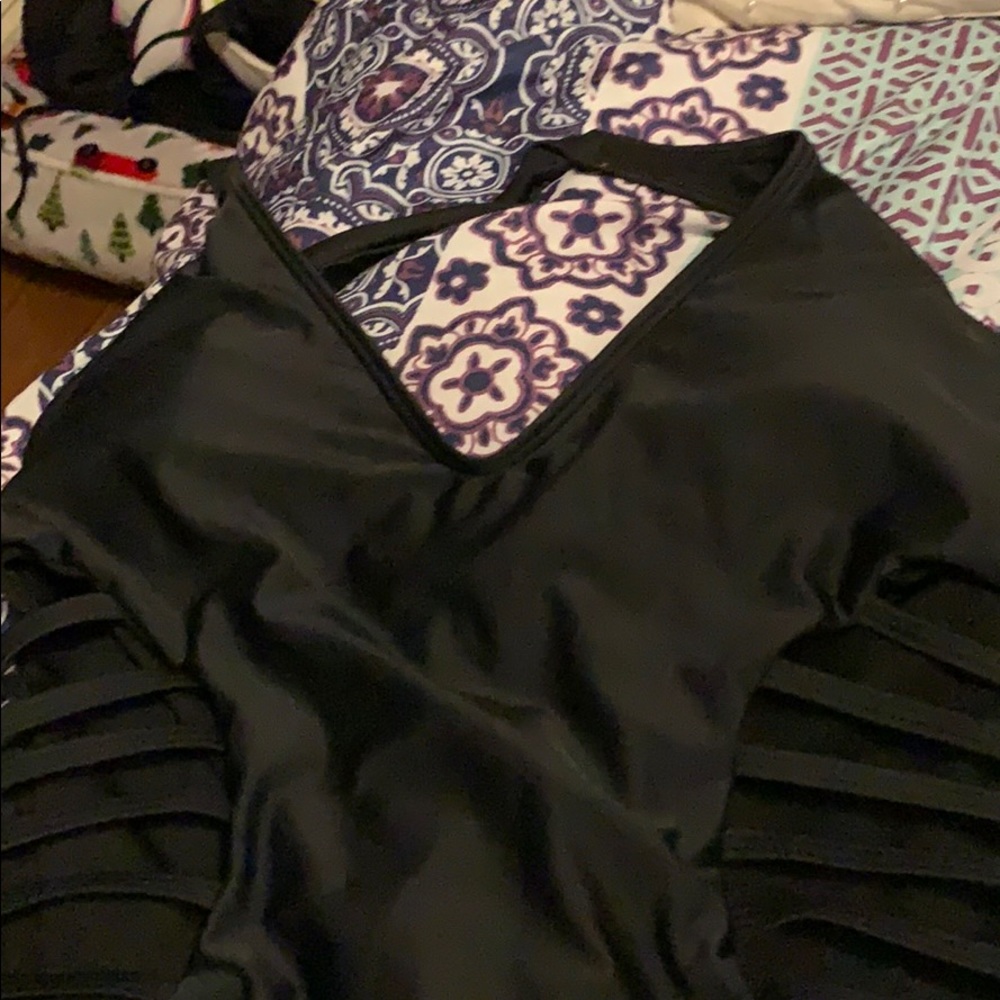 super cute one piece with cut outs